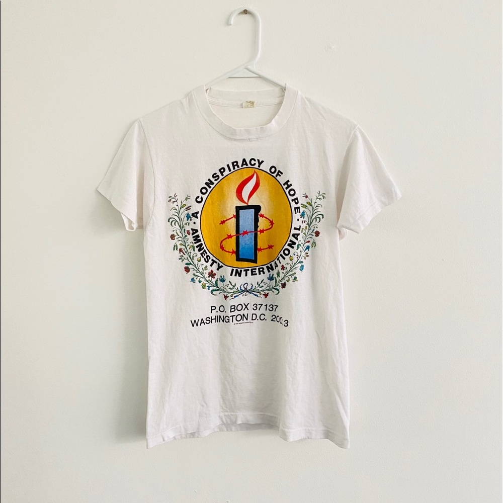 Vintage 1986 Amnesty International Concert T Small